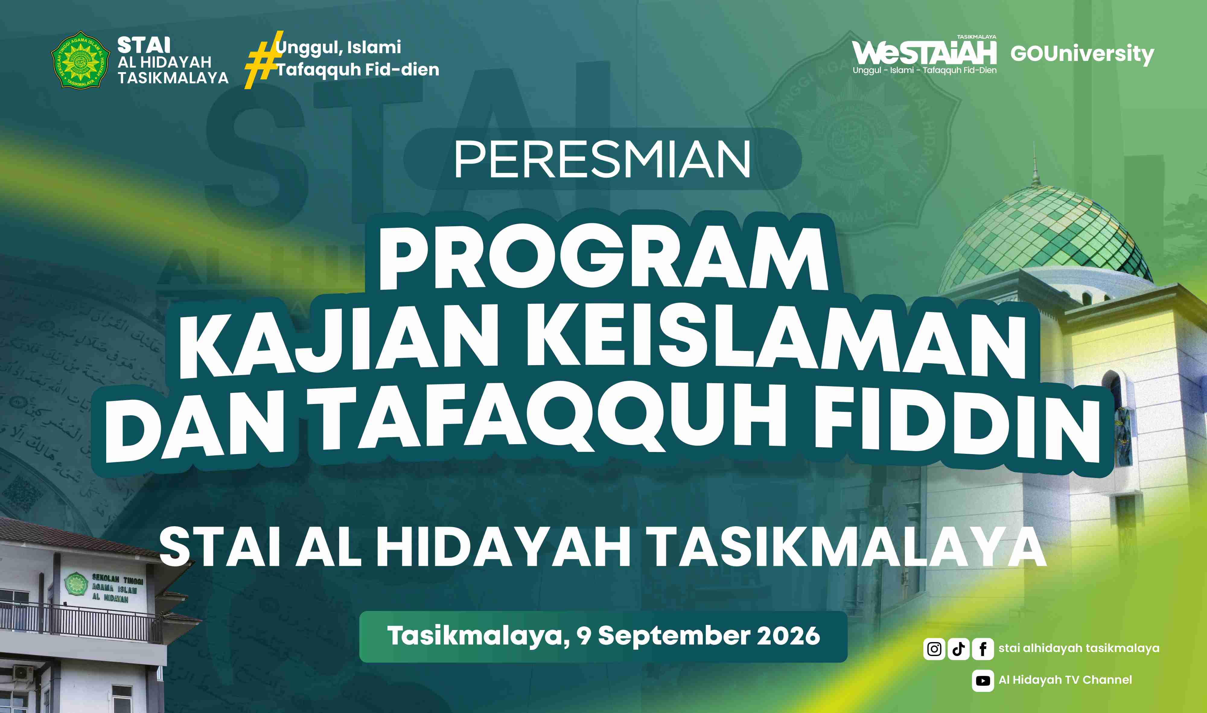 STAI Al Hidayah Tasikmalaya Gelar Pembukaan dan Peresmian Program Kajian Keislaman dan Tafaqquh Fiddin